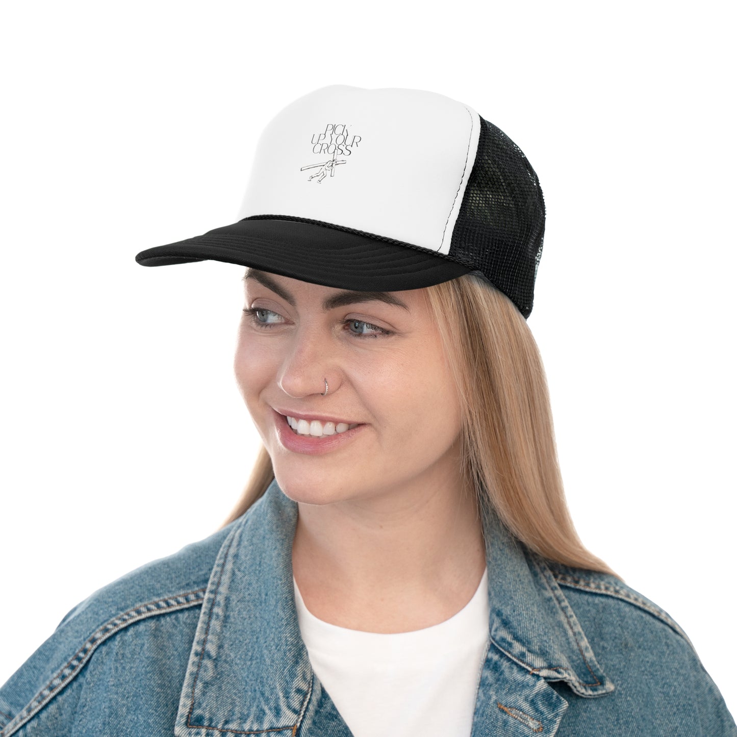 Inspirational Trucker Cap - "Pick Up Your Cross" - Perfect for Faith & Outdoor Adventures