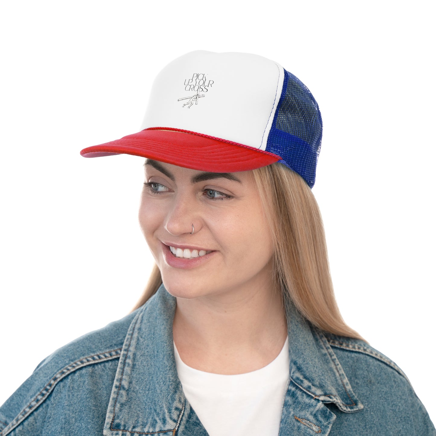 Inspirational Trucker Cap - "Pick Up Your Cross" - Perfect for Faith & Outdoor Adventures