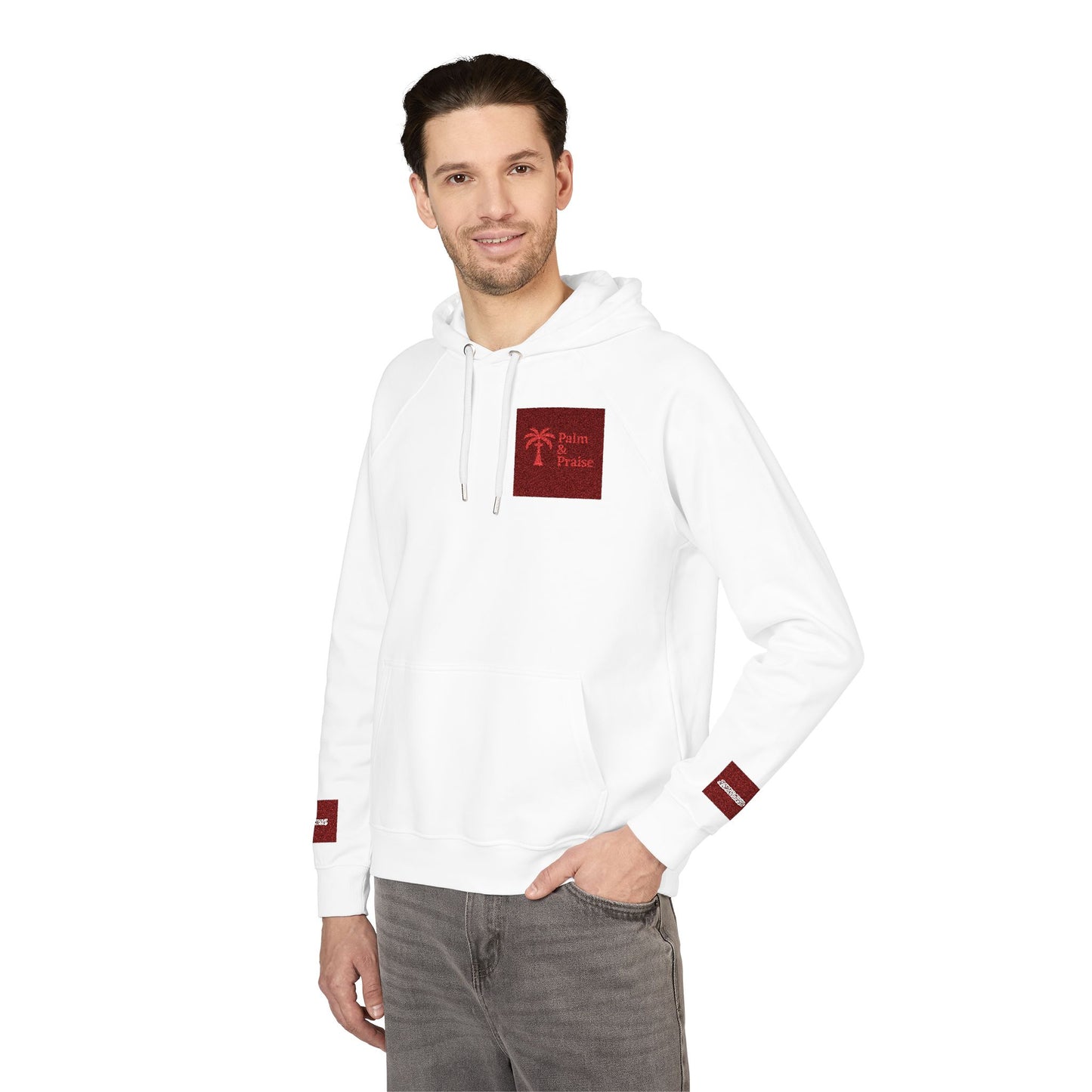 Eco-Friendly Embroidered Unisex Raglan Hoodie, Sustainable Fashion, Gift for Him/Her, Cozy Layer for Every Season, Casual Wear