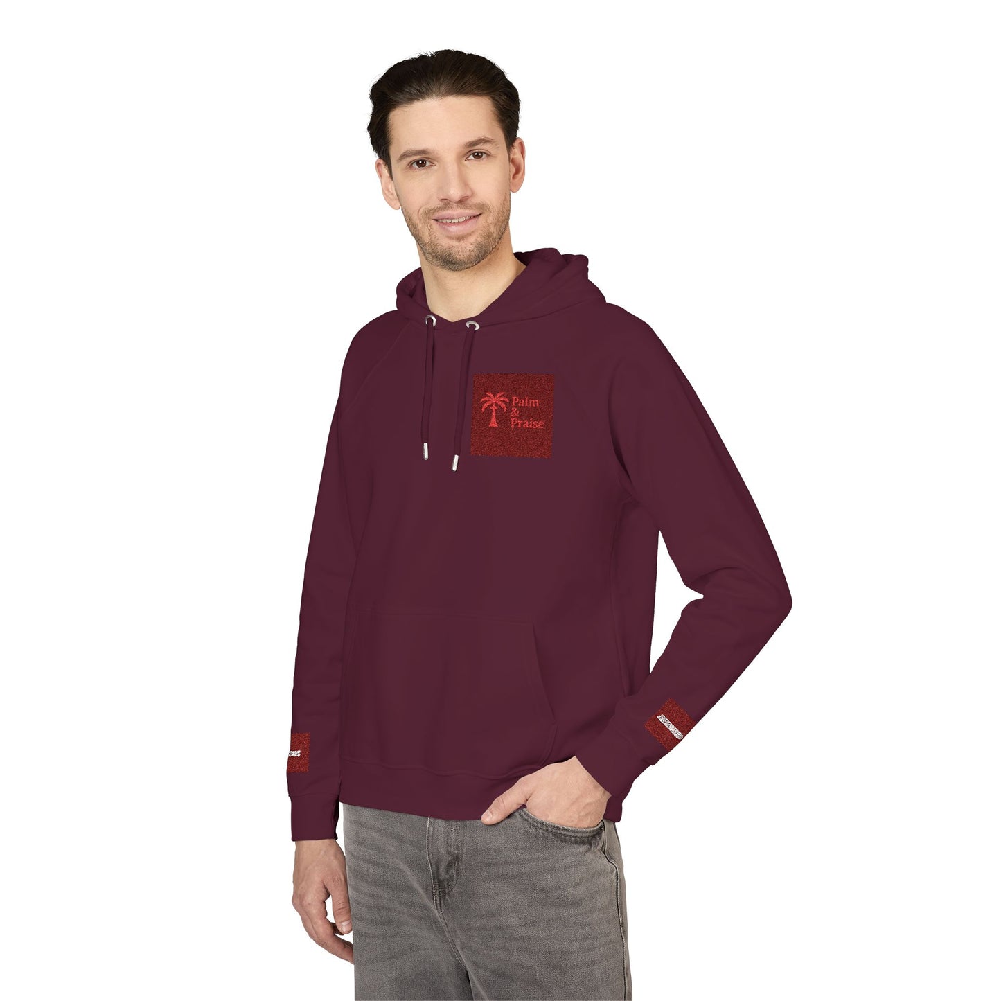 Eco-Friendly Embroidered Unisex Raglan Hoodie, Sustainable Fashion, Gift for Him/Her, Cozy Layer for Every Season, Casual Wear